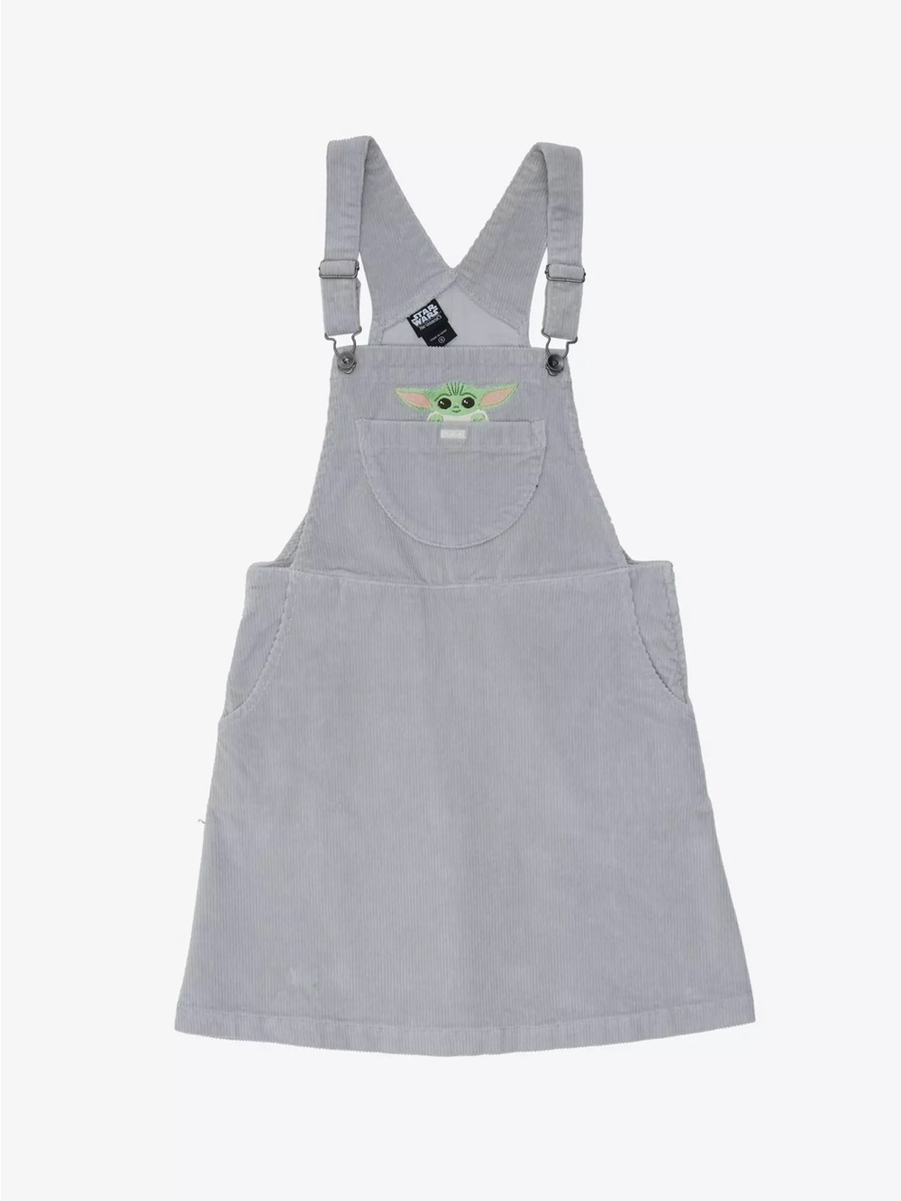 Baby Yoda Light Gray Corduroy skirtall